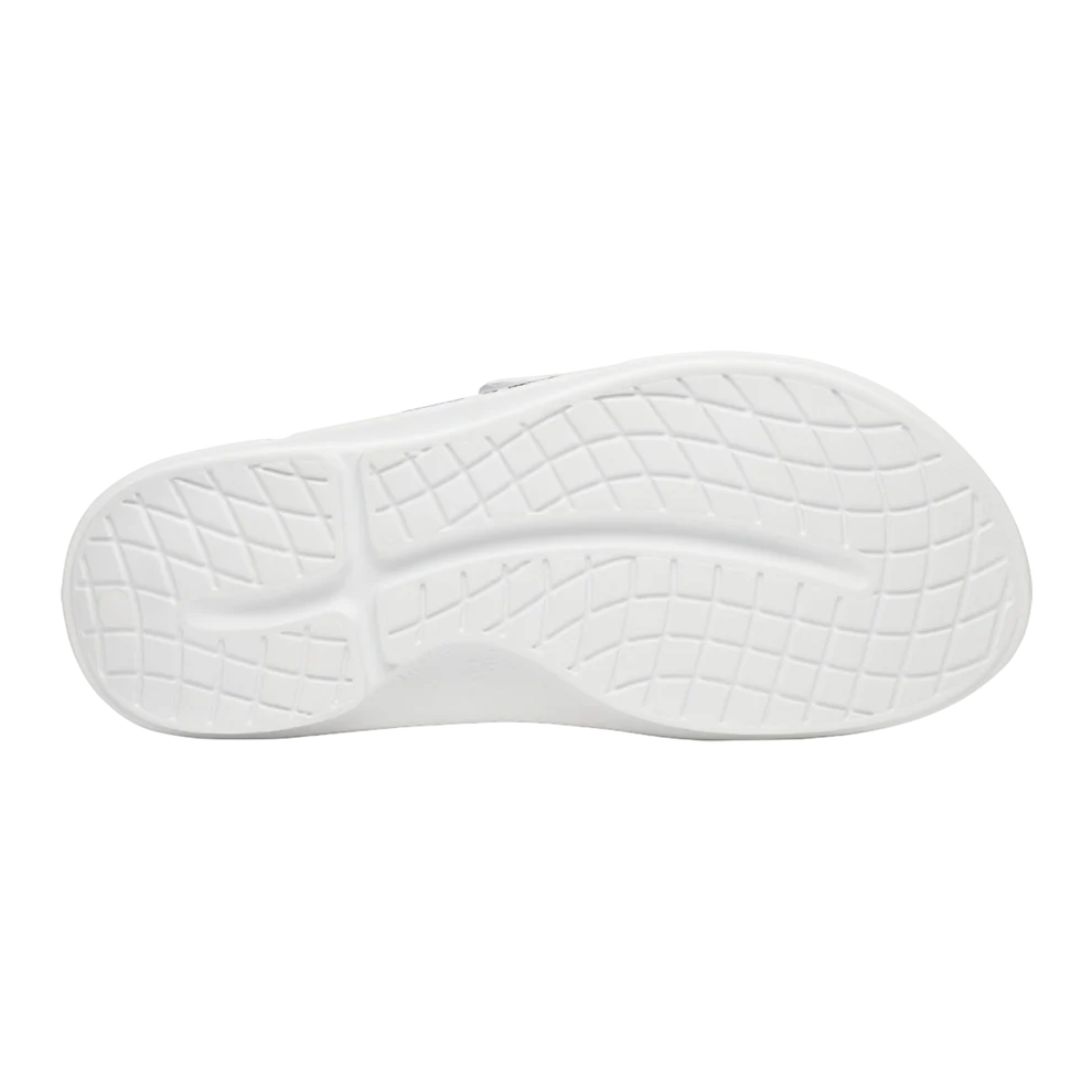 S25 BAUER OOFOS SPORT FLEX SLIDE WHITE/BLUE