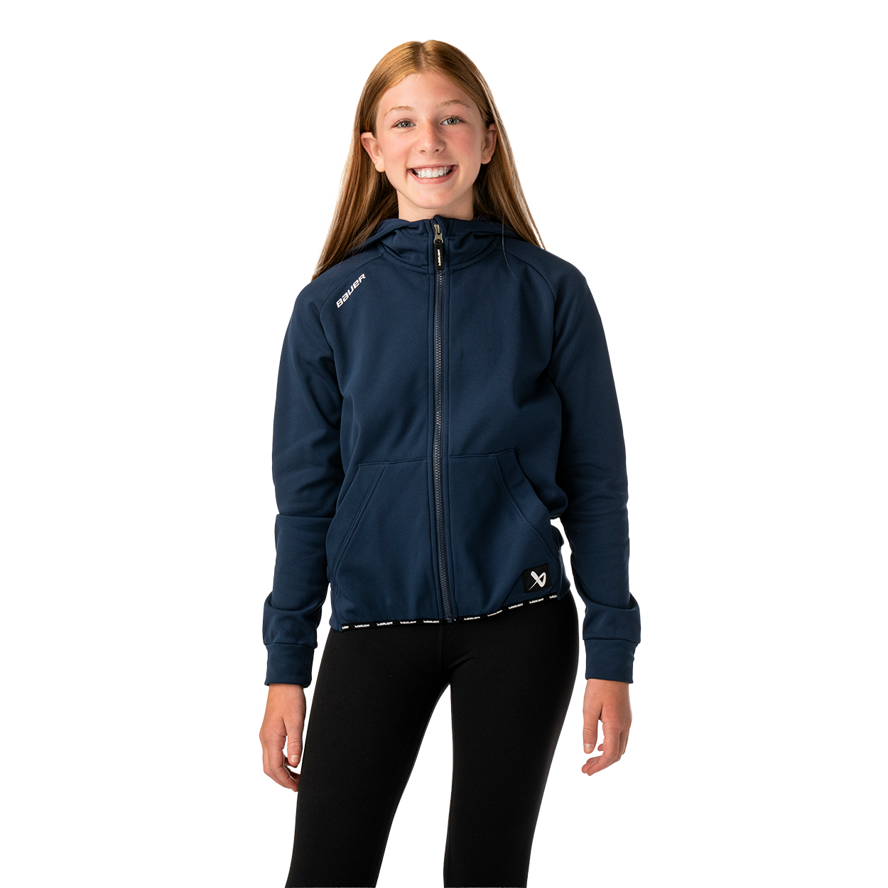 S26 BAUER TEAM FLEECE ZIP HOODIE-YTH