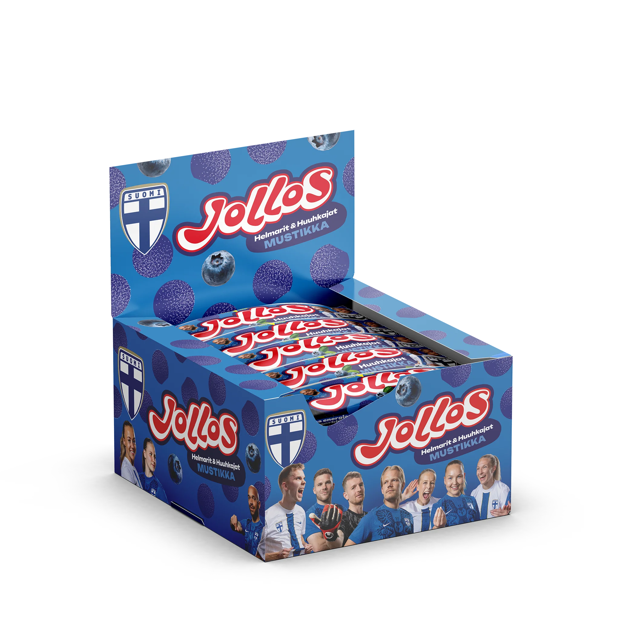 Jollos Vauhtikarkki Mustikka 26g