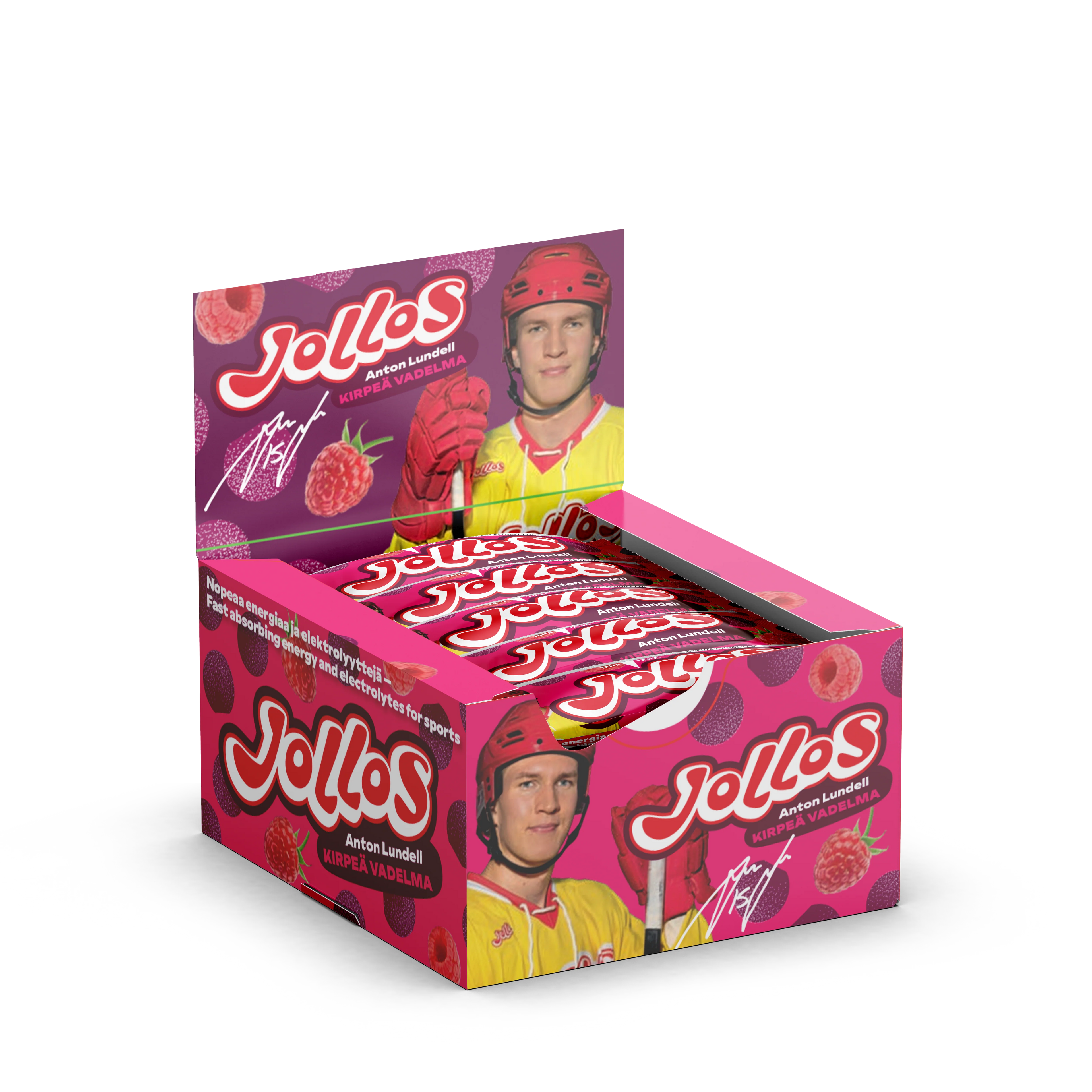 Jollos Vauhtikarkki Kirpeä Vadelma 26g
