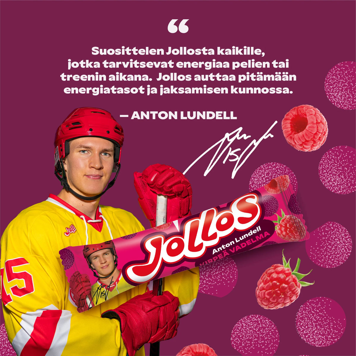 Jollos Vauhtikarkki Kirpeä Vadelma 26g