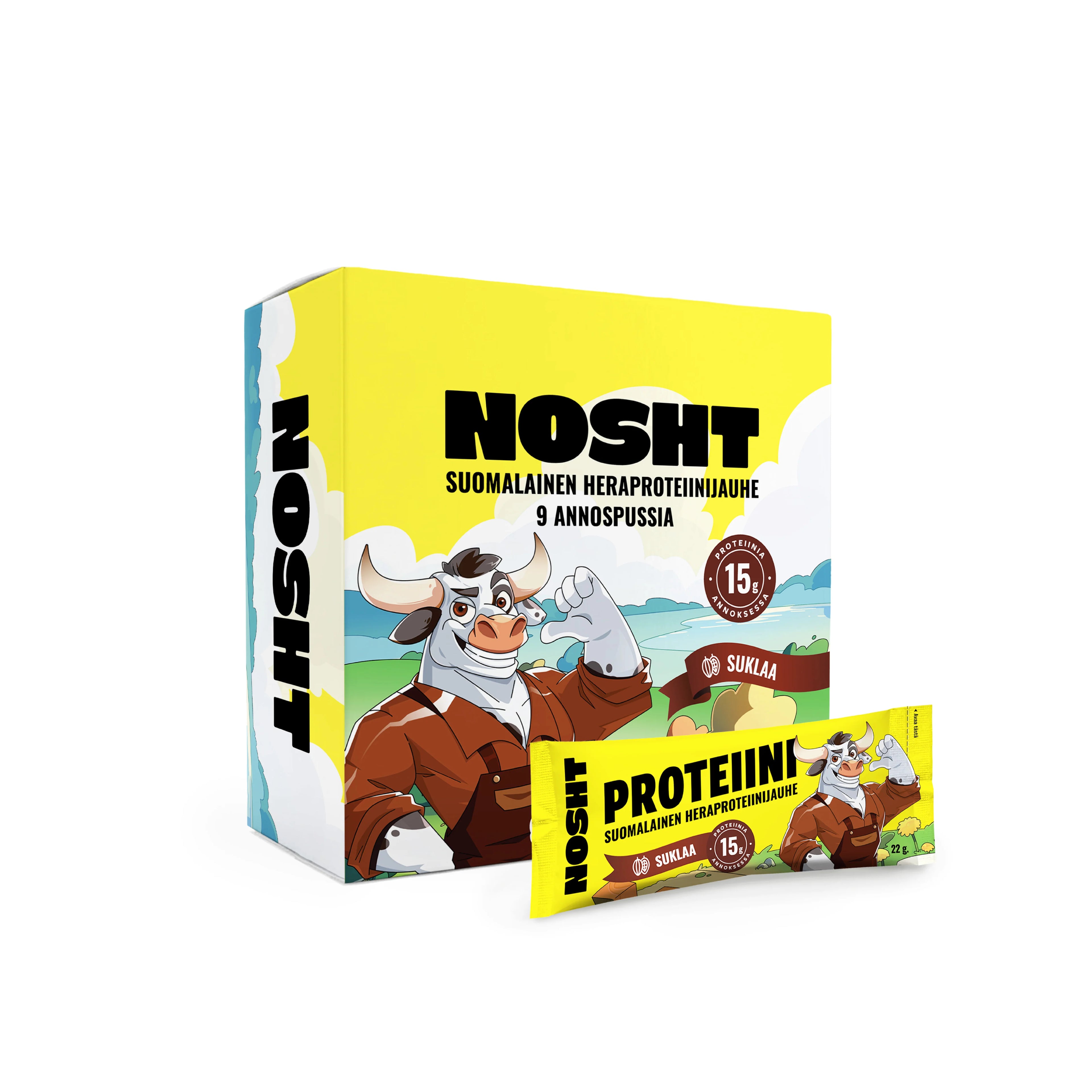 NOSHT SUOMALAINEN HERAPROTEIINIJAUHE SUKLAA 20g