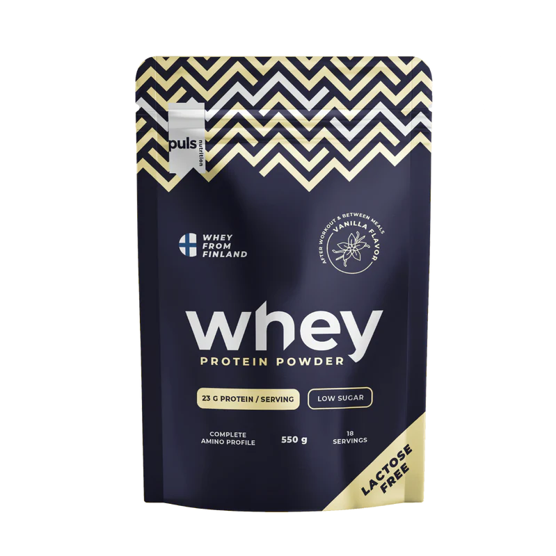WHEY Proteiinijauhe Vanilja 550g Laktoositon